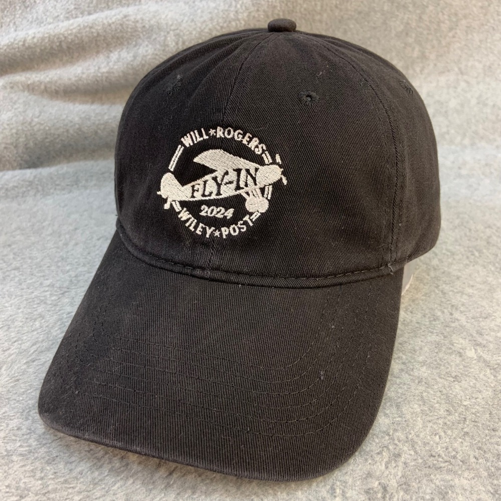 Will Rogers Wiley Post Fly-In 2024 Unisex Black Port & Company Hat Adjustable OS
